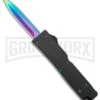 Firecracker Mini Black D/A OTF Automatic Knife - Rainbow Dagger -Kershaw Store Firecracker Mini Black DA OTF Auto Rainbow Dagger GX 37856 jr large