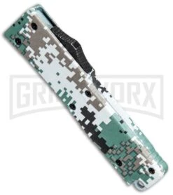Firecracker Mini Green Digi Camo D/A OTF Automatic Knife - Black Plain -Kershaw Store Firecracker Mini Green Digi Camo DA OTF Black KS 5888 CF 1 BP 28695 jr spine large