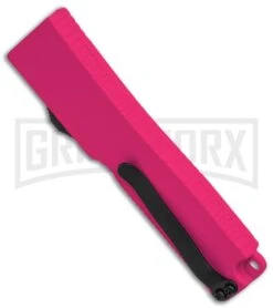 Firecracker Mini Pink D/A OTF Automatic Knife - Black Dagger -Kershaw Store Firecracker Mini Pink DA OTF Auto Black Dagger GX 37859 jr side large