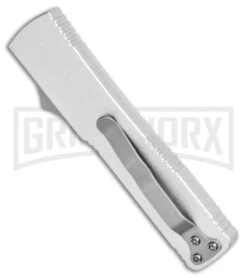 Firecracker Mini Silver D/A OTF Automatic Knife - Two Tone Tanto -Kershaw Store Firecracker Mini Silver DA OTF Auto TT Tanto GX 34971 jr side large