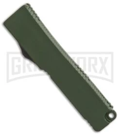 Firecracker Mini OD Green D/A OTF Automatic Knife - 2 Tone, Black Plain Dagg -Kershaw Store Firecracker Mini green da black BP 15127 er side large