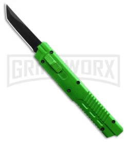 Firecracker XL Green DA/OTF Automatic Knife - Tanto Black