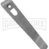 Flytanium Pocket Clip For Boker Kalashnikov Knives Stonewashed Titanium -Kershaw Store Flytanium Ti Pocket Clip for Boker KALS Knives SW BHQ 174265 jr large
