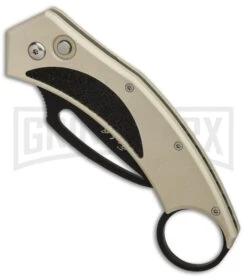 Frank B Beltrame Karambit Tan Automatic Knife - Black Plain 8 Frank B Beltrame Karambit Tan Automatic Knife - Black Plain -Kershaw Store Frank B Beltrame Karambit sand BP 4731 er spine large