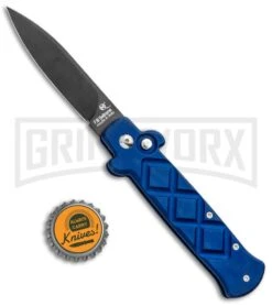 Frank B. Italian Stealth Blue Automatic Knife - Black Plain 9 Frank B. Italian Stealth Blue Automatic Knife - Black Plain -Kershaw Store Frank Beltrame B Stealth Blue Black Auto GX 33739 jr bottlecap large
