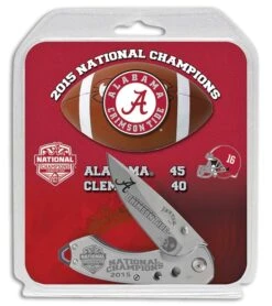 Frost Cutlery Alabama Champs Gray Spring Assisted Knife - Satin Plain