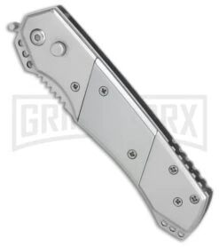 Super Knife Croc Automatic Knife Stainless W/ Polished Inlay - Satin Serr -Kershaw Store GA303SL BP 25775 er spine large
