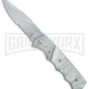 Super Knife Dingo White Acrylic Automatic Knife - Satin Serr -Kershaw Store GA623SLMWT BP 25773 er large