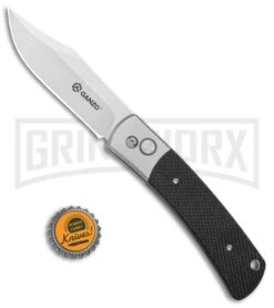 Ganzo Knives G747-2-WD2 Black G-10 Automatic Knife - Clip Point Stonewash -Kershaw Store Ganzo Knives Black G 10 Auto CP SW G747 2 BK BP 25409 jr bottlecap large