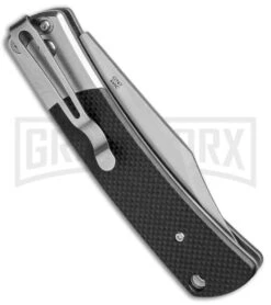Ganzo Knives G747-2-WD2 Black G-10 Automatic Knife - Clip Point Stonewash -Kershaw Store Ganzo Knives Black G 10 Auto CP SW G747 2 BK BP 25409 jr side large