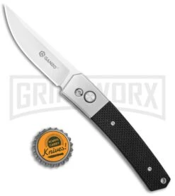 Ganzo Knives G7361-BK G-10 Automatic Knife - Satin Plain -Kershaw Store Ganzo Knives Black G 10 Auto Flat Grind Satin G7361 BK BP 25414 jr bottlecap large