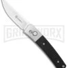 Ganzo Knives G7361-BK G-10 Automatic Knife - Satin Plain -Kershaw Store Ganzo Knives Black G 10 Auto Flat Grind Satin G7361 BK BP 25414 jr large
