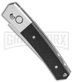 Ganzo Knives G7361-BK G-10 Automatic Knife - Satin Plain -Kershaw Store Ganzo Knives Black G 10 Auto Flat Grind Satin G7361 BK BP 25414 jr spine large