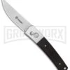 Ganzo Knives Black Wood Automatic Knife - Satin Plain -Kershaw Store Ganzo Knives Black Wood G10 satin plain BHQ 27479 er large