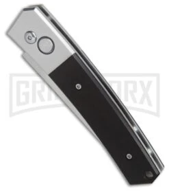 Ganzo Knives Black Wood Automatic Knife - Satin Plain -Kershaw Store Ganzo Knives Black Wood G10 satin plain BHQ 27479 er spine large