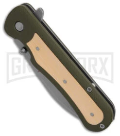 Kershaw Store -Kershaw Store Gerber Confidant Assisted Opening Knife OD Green G10 bamboo 3in SW BHQ 179070 td spine large