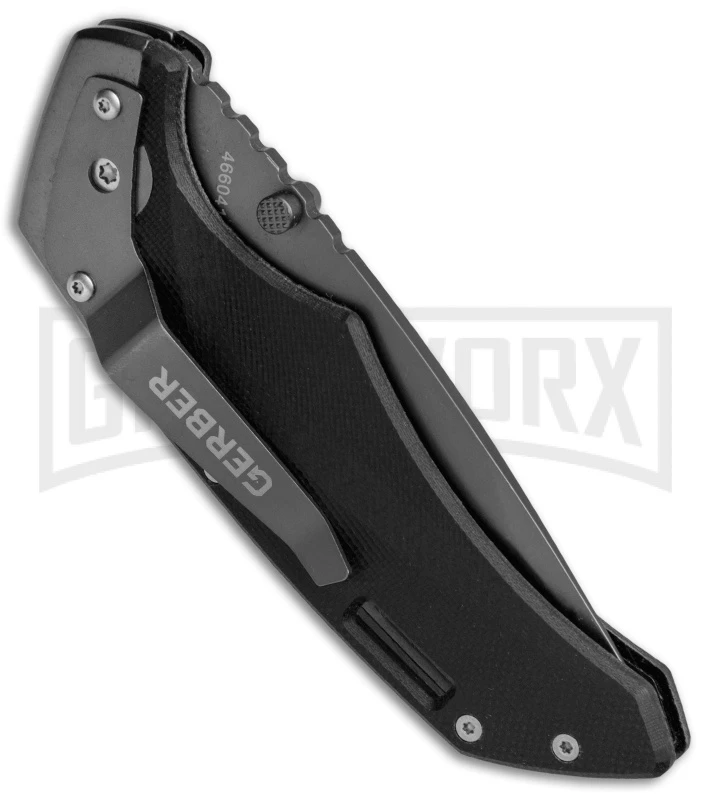 Gerber Knives Contrast AO Black Assisted Opening Knife - Titanium Serr 5 Gerber Knives Contrast AO Black Assisted Opening Knife - Titanium Serr - Image 3