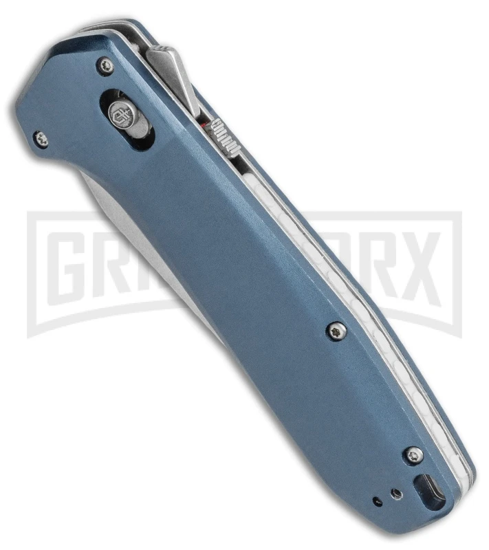 Gerber Highbrow Blue Aluminum Assisted Opening Knife - Satin Plain 4 Gerber Highbrow Blue Aluminum Assisted Opening Knife - Satin Plain - Image 2