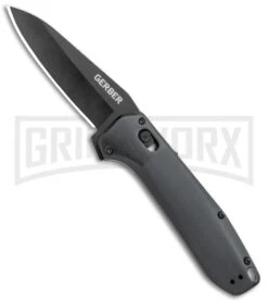 Kershaw Store 36 Gerber Highbrow Onyx Aluminum Assisted Opening Knife - Black Plain