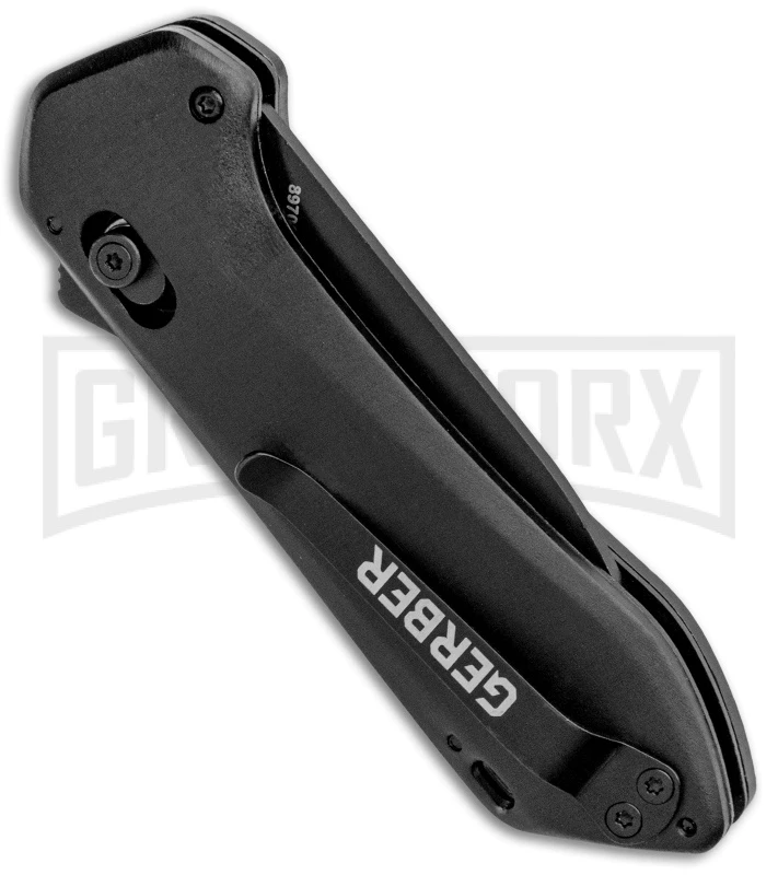 Gerber Highbrow Compact Black Al A/O Spring Assisted Knife - Onyx Serr 5 Gerber Highbrow Compact Black Al A/O Spring Assisted Knife - Onyx Serr - Image 3