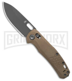 Kershaw Store 44 Gerber Scout Crossbar Tan Micarta Crossbar Lock Knife - Gray Plain
