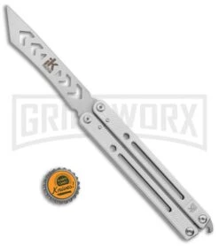 Instaknives Aluminum Balisong Tanto Trainer/Live Blade - Satin Dull/Plain 11 Instaknives Aluminum Balisong Tanto Trainer/Live Blade - Satin Dull/Plain -Kershaw Store Instaknives Silver Balisong Tanto Trainer Blade GX 37599 jr bottlecap large