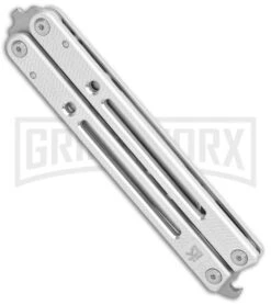 Instaknives Aluminum Balisong Tanto Trainer/Live Blade - Satin Dull/Plain 8 Instaknives Aluminum Balisong Tanto Trainer/Live Blade - Satin Dull/Plain -Kershaw Store Instaknives Silver Balisong Tanto Trainer Blade GX 37599 jr spine large