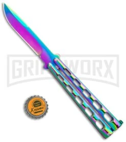 Jaguar Spectrum Balisong Butterfly Knife - Spectrum -Kershaw Store Jaguar Champagne Balisong Butterfly Spectrum BUTT 1090RB GX 34201 jr bottlecap large
