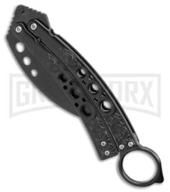 Karambit Tactical Black Butterfly Knife Limited Edition - Black -Kershaw Store Karambit Tactical Black Butterfly Limited Edition Black GX 39596 jr spine large