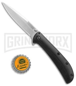 Kershaw Al Mar AM-3 Black G-10 Assisted Opening Knife - Satin Plain -Kershaw Store Kershaw AM 3 black G10 satin BHQ 68823 er size large