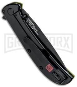 Kershaw Al Mar AM-3 Green G-10 Assisted Opening Knife - Black Plain -Kershaw Store Kershaw Al Mar AM 3 Green G 10 Black 2335GRNBLK BHQ 71075 jr side large