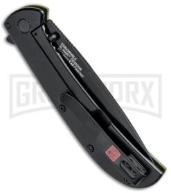 Kershaw Al Mar AM-4 Green G-10 Assisted Opening Knife - Black Plain -Kershaw Store Kershaw Al Mar AM 4 Green G 10 Black 2330GRNBLK BHQ 71077 jr side large