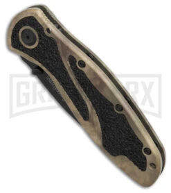 Kershaw Blur Tan Camo Assisted Opening Knife - Black Plain -Kershaw Store Kershaw Blur Linerlock AO Camo BHQ 180001 hd spine large