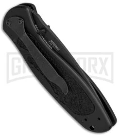 Kershaw Blur Black Assisted Opening Knife - Tanto Black Plain -Kershaw Store Kershaw Blur Tanto Black Black 1670TBDZ BHQ 55588 jr side large