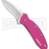 Kershaw Chive Pink Assisted Opening Knife - Bead Blast Plain 1 Kershaw Chive Pink Assisted Opening Knife - Bead Blast Plain -Kershaw Store Kershaw Chive Assited Opening Knife Pink 1in 94cm Beadblast 1600 Pink BHQ 2218 td large