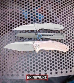 Kershaw Leek Assisted Opening Knife - Bead Blast Plain -Kershaw Store Kershaw Decibel Frame Lock Knife Gray Stainless Steel Gray Ti 2045 BHQ 94085 kp metal web large