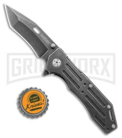 Kershaw Lifter Flipper Assisted Opening Knife - BlackWash Plain 2018 -Kershaw Store Kershaw Filter FL BlackWash BHQ 176771 jr bottlecap large