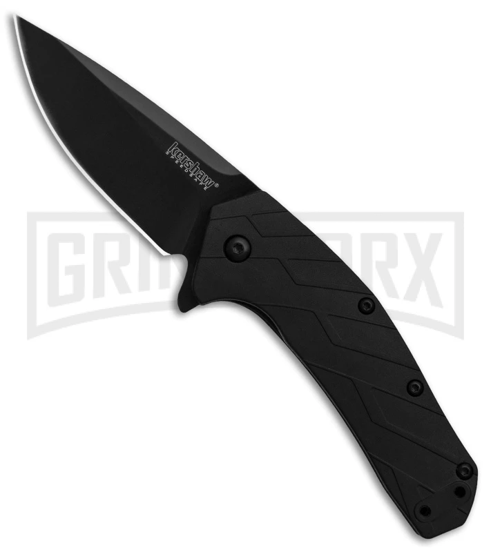 Kershaw Flock Black GFN Spring Assisted Knife - Black Plain 3 Kershaw Flock Black GFN Spring Assisted Knife - Black Plain