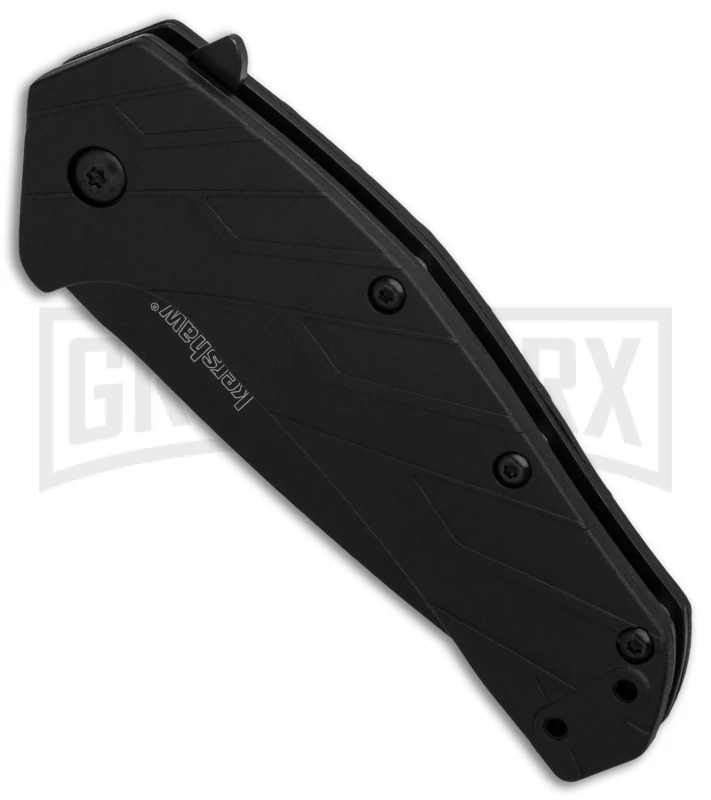 Kershaw Flock Black GFN Spring Assisted Knife - Black Plain 5 Kershaw Flock Black GFN Spring Assisted Knife - Black Plain - Image 3