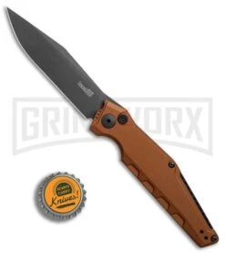 Kershaw Launch 7 Galyean Earth Brown Automatic Knife - Black Plain 10 Kershaw Launch 7 Galyean Earth Brown Automatic Knife - Black Plain -Kershaw Store Kershaw Galyean Launch 7 Earth Brown black BHQ 75928 er bottlecap large