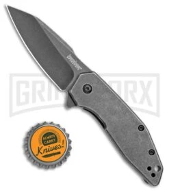 Kershaw Gravel Assisted Opening Knife Stainless Steel BlackWash -Kershaw Store Kershaw Gravel Assisted Opening Stainless Steel Black Wash 2065 BHQ 106045 jr bottlecap large