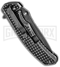 Kershaw Headgrille 1325 Assisted Opening Folding Knife - Blackwash Plain -Kershaw Store Kershaw Headgrille Assisted Blackwash KS1325X BHQ 70082 jr side large