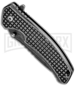Kershaw Headgrille 1325 Assisted Opening Folding Knife - Blackwash Plain -Kershaw Store Kershaw Headgrille Assisted Blackwash KS1325X BHQ 70082 jr spine large