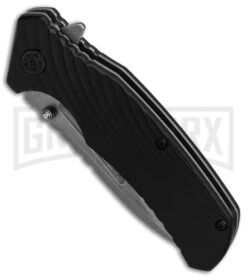 Kershaw Huddle Black GFN Spring Assisted Knife - Stonewash Plain -Kershaw Store Kershaw Huddle Black GFN SW BHQ 83237 er spine large