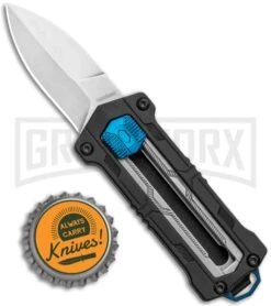 Kershaw Kapsule Manual Slide OTF Knife - Satin Plain -Kershaw Store Kershaw Jens Anso Kapsule Manual Sliding Button Lock OTF Knife SW 1190 BHQ 120521 jr bottlecap large