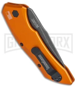 Kershaw Launch 1 Orange Aluminum Automatic Knife - Blackwash Plain 11 Kershaw Launch 1 Orange Aluminum Automatic Knife - Blackwash Plain -Kershaw Store Kershaw Launch 1 Auto Orange Aluminum BlackWash 7100OR BHQ 78323 jr side large