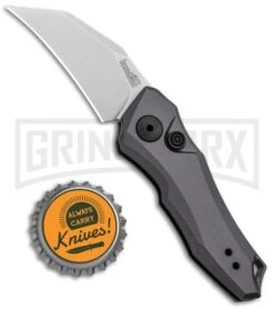 Kershaw Launch 10 Gray Automatic Knife CA Legal - Stonewash Plain -Kershaw Store Kershaw Launch 10 Auto Gray SW 7350 BHQ 94065 jr bottlecap large