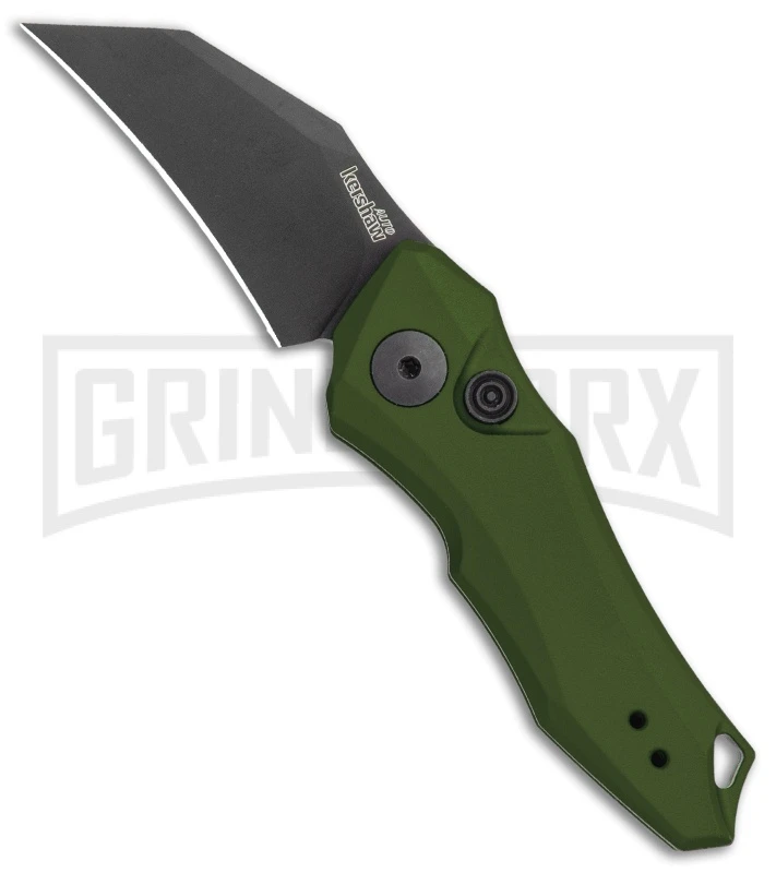 Kershaw Launch 10 Olive Green Automatic Knife CA Legal - Stonewash Plain 3 Kershaw Launch 10 Olive Green Automatic Knife CA Legal - Stonewash Plain