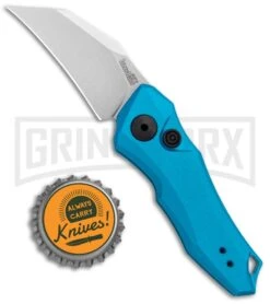 Kershaw Launch 10 Teal Automatic Knife CA Legal - Stonewash Plain -Kershaw Store Kershaw Launch 10 Auto Teal SW 7350 BHQ 105328 jr bottlecap large