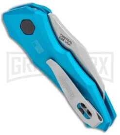 Kershaw Launch 10 Teal Automatic Knife CA Legal - Stonewash Plain -Kershaw Store Kershaw Launch 10 Auto Teal SW 7350 BHQ 105328 jr side large